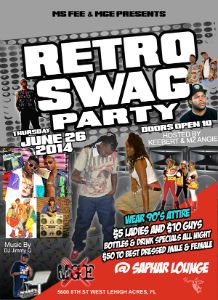 Retro Swag Party flyer